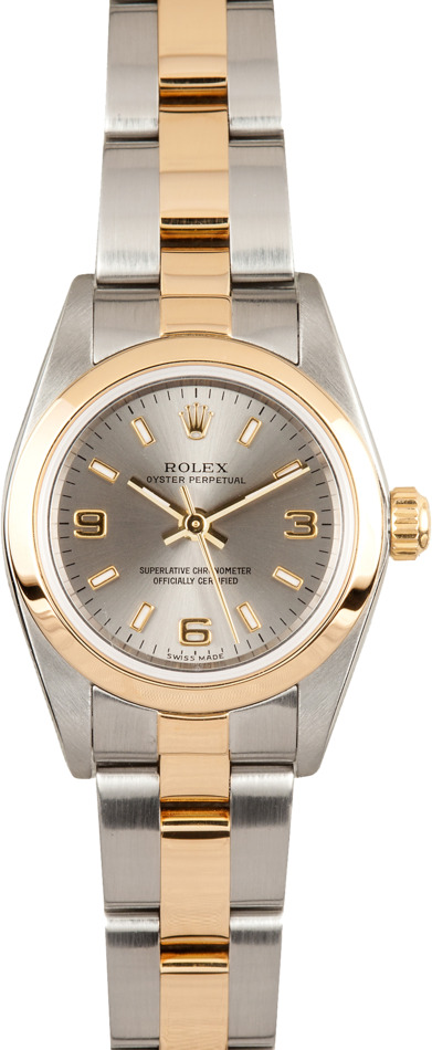 Ladies Rolex Oyster Perpetual Two Toned 76183