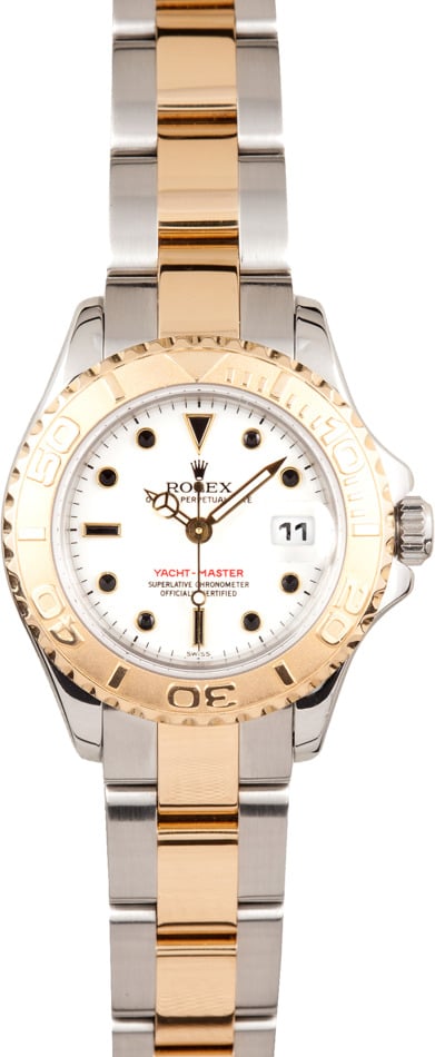 106996 Pre-owned Rolex Yachtmaster Ladies 18k Gold & Steel