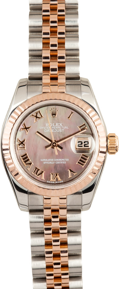 Used Lady Rolex DateJust Rose Gold Jubilee