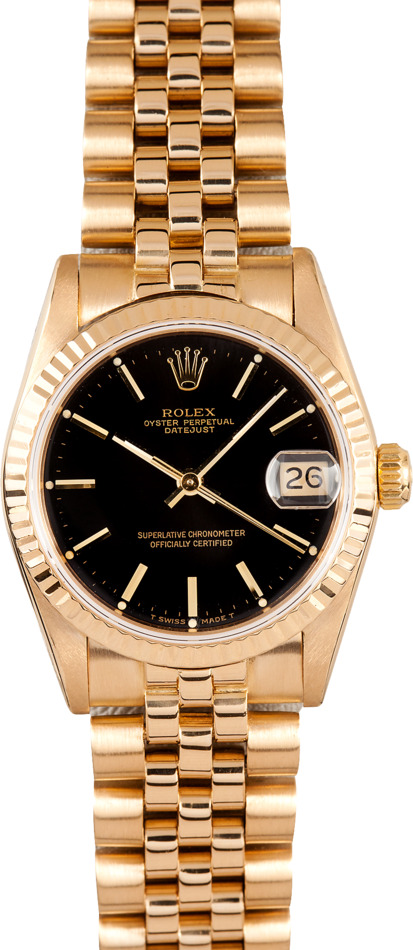 18K Rolex Gold Midsize Watch 68278