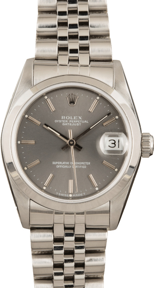 Rolex Datejust Midsize Watch 68240 Stainless Jubilee
