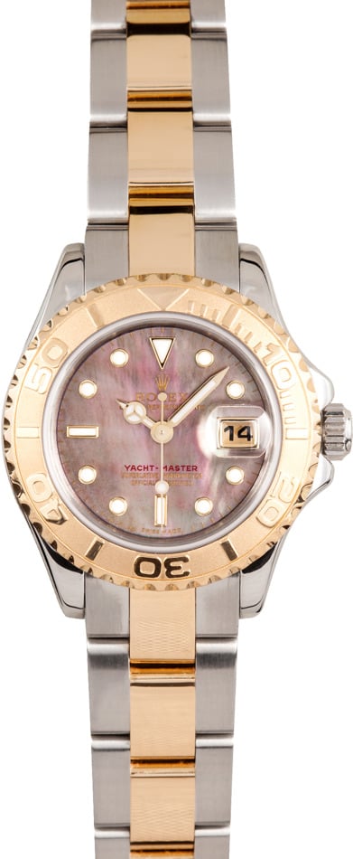 Pre-owned Rolex Yachtmaster Ladies 18k Gold & Steel 169623