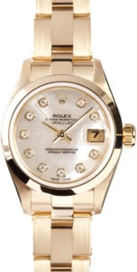 Rolex Ladies President Watch 69168, Mother of Pearl Diamond Dial