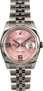 PreOwned Rolex Datejust 116234 Pink Floral Dial