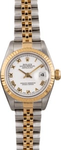 Used Rolex Lady Datejust 79173 White Roman Dial