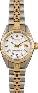 Rolex DateJust White Dial 16233 Roman Markers