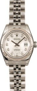 Pre-Owned Rolex Datejust 179174 Silver Diamond Jubilee Dial