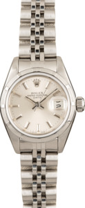 PreOwned Rolex Date 69190 Silver Dial