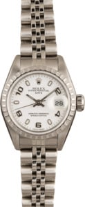 Pre-Owned Rolex Ladies Date 79240 White Arabic Dial