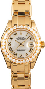 Pre-Owned Ladies Rolex Pearlmaster 80298 18k Yellow Gold
