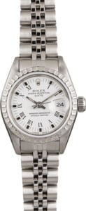 PreOwned Rolex Steel Date 69240 White Roman Dial