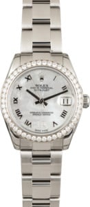 Used Rolex Mid-size Datejust 178384 Diamond Bezel