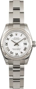 Used Rolex Datejust 179174 White Roman Dial