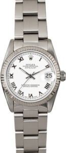Mid-size Rolex Datejust 68274 White Roman Oyster