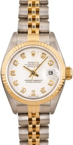 Pre-Owned Rolex Datejust 69173 White Diamond Dial