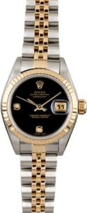 Rolex Ladies Datejust 79173 Black Onyx Diamond Dial