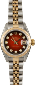 Rolex Datejust 79173 Red Bordeaux Diamond Dial