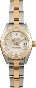 Pre Owned Rolex Two Tone Diamond Dial Datejust 79173