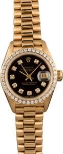 Rolex Ladies President 69138 Diamond Bezel