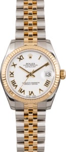 PreOwned Rolex Datejust 178273 White Roman Dial