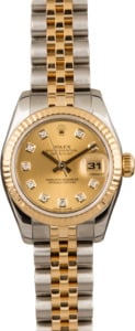 Used Rolex Datejust 179173 Champagne Diamond Dial