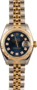 Pre Owned Rolex Lady-Datejust 179173 Blue Diamond Dial