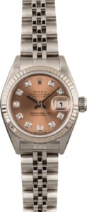 Pre Owned Rolex Lady Datejust 79174 Salmon Diamond Dial