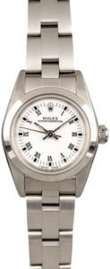 Rolex Ladies Oyster Perpetual 76080 White Roman Dial