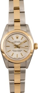 Used Rolex Ladies Oyster Perpetual 76183 Silver Index Dial