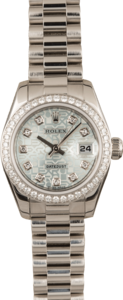 Rolex Platinum President 179136 Ice Blue Diamond Dial