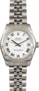 Pre-Owned Rolex Datejust 178274 White Roman Dial