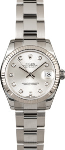 Rolex Datejust 178274 Silver Diamond Dial