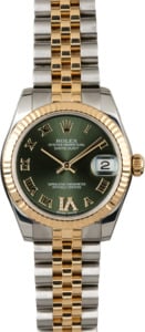 Rolex Datejust 178273 Mid-size Olive Green Dial