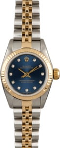 Used Rolex Oyster Perpetual 67193 Blue Diamond Dial