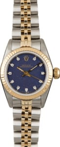 PreOwned Rolex Oyster Perpetual 67193 Blue Diamond Dial