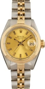 Ladies Rolex Date 6916 Champagne Dial