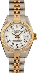 Rolex Datejust 26MM Steel & 18k Yellow Gold, Jubilee White Roman Dial, Rolex Papers (1989)