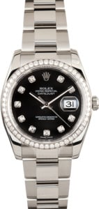 Rolex Datejust Black Diamond Dial 116244