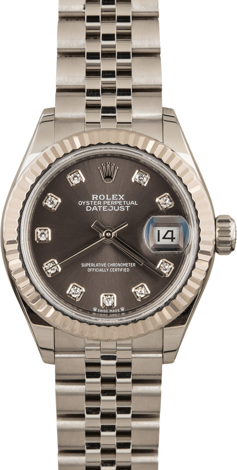 Pre Owned Rolex Datejust 279174 Dark Grey Diamond Dial