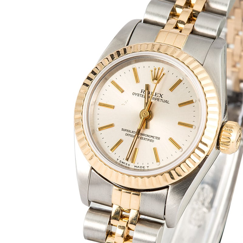 Rolex Lady Oyster Perpetual 67193 Silver Dial