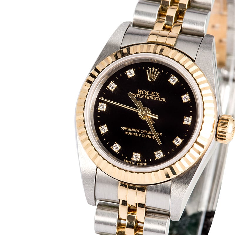Rolex Ladies Oyster Perpetual 76193 Diamond