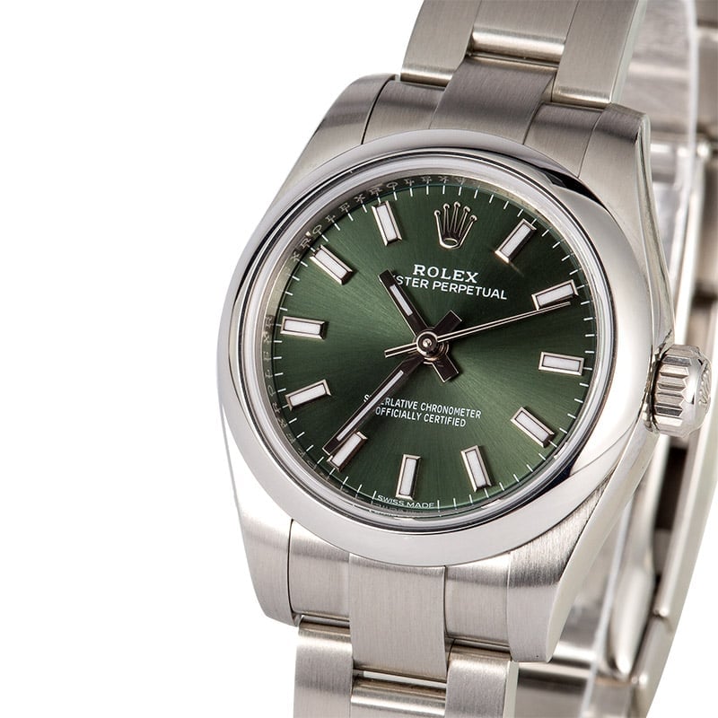 Rolex Lady Oyster Perpetual 176200 Olive Green Dial