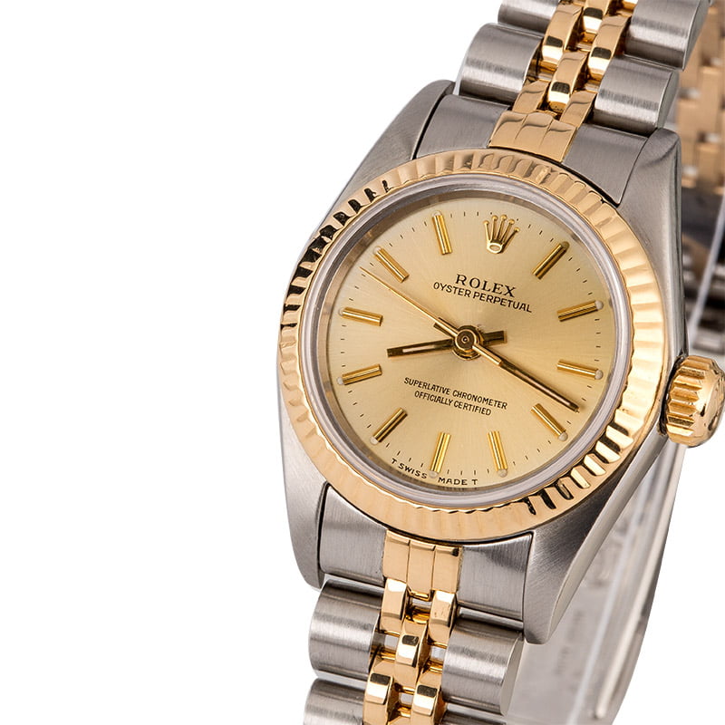 Rolex Lady Oyster Perpetual 67193 Champagne Dial