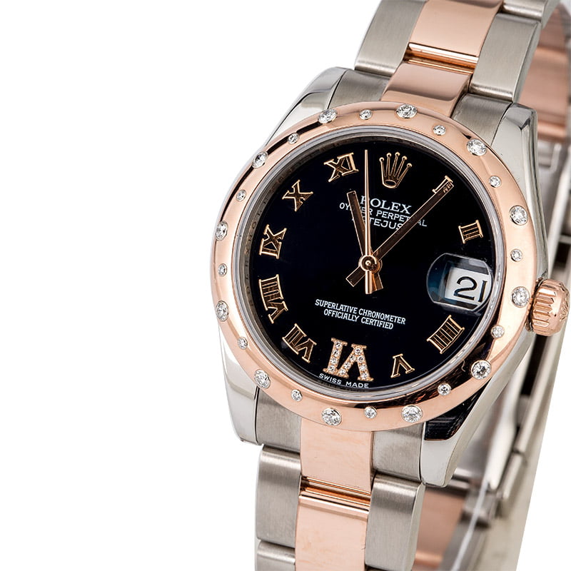 Rolex Datejust 178341 Two Tone Rose Gold Oyster