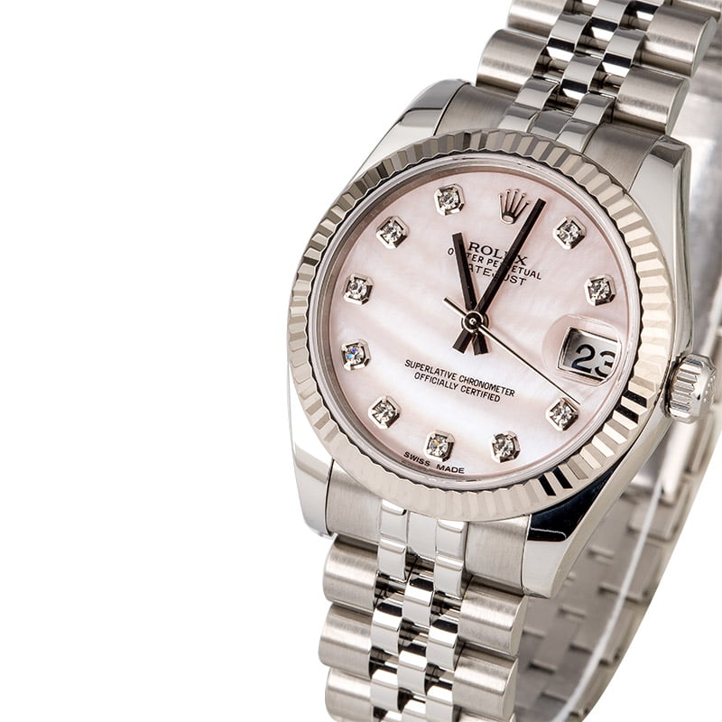 Rolex Datejust 178274 Pink Mother of Pearl with Diamonds