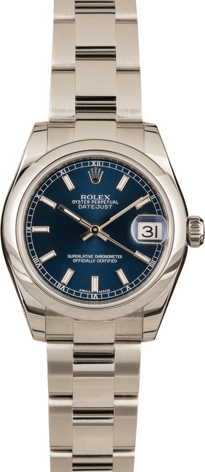 Pre-Owned Rolex Datejust 31MM 178240 Blue Dial