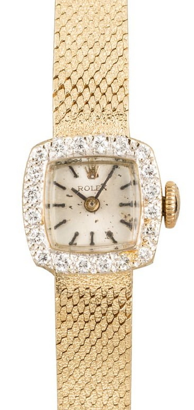 vintage rolex women's diamond watch