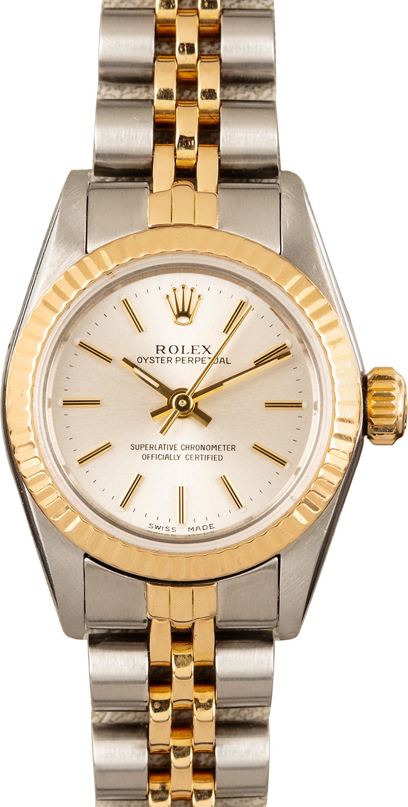 rolex ladies 2 tone oyster perpetual