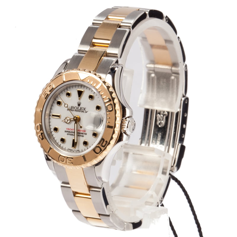 Pre-Owned Rolex Ladies Yacht-Master 69623 White Dial
