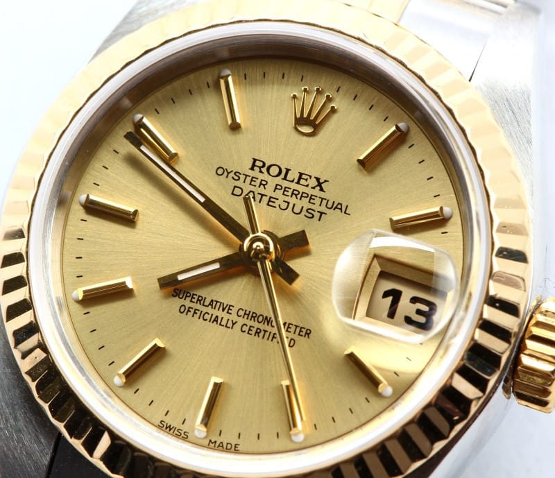 Ladies Pre Owned Rolex Oyster Perpetual Stainless and Gold Watch 79173